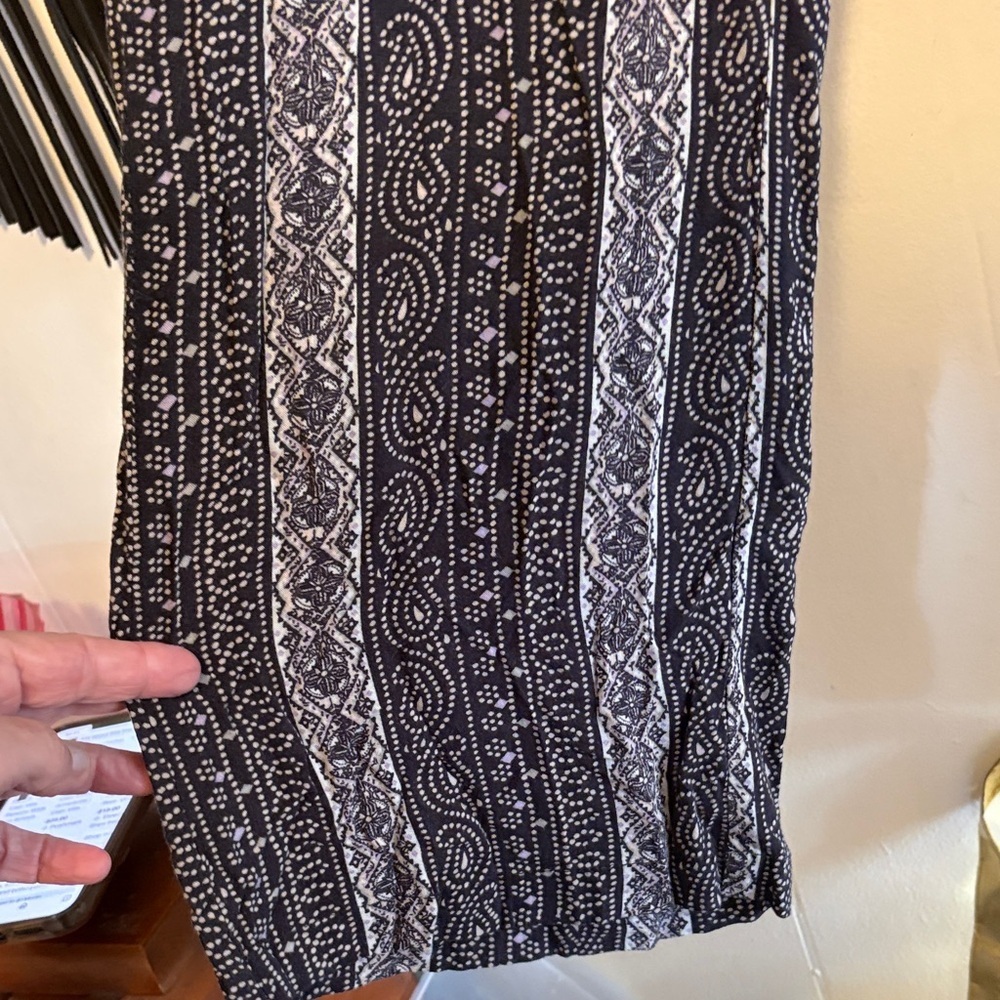 CAbi Villa Palazzo Black and White Wide Leg Pants - Picture 3 of 5